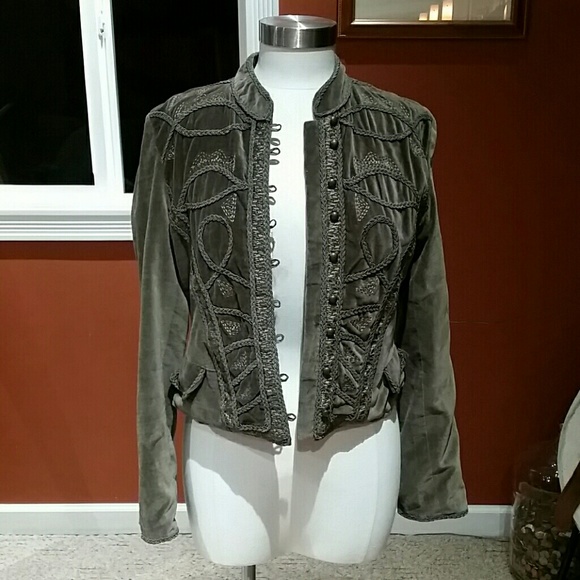 Persaman New York Jackets & Blazers - Persaman New York olive velvet blazer